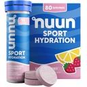 具有镁、钙、钾、氯和钠、Gluten Free & Vegan、草莓柠檬水的Nun运动电解片,8 Pack(共计80种)