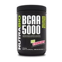 NutraBio BCAA 5000 Powder - Vegan发酵的BCAAs - 支持精益肌肉生长,恢复,耐力 - 60 services - Kiwi草莓
