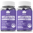Melatonin 20 mg Gummys for addors (2 packs) 配有 L- Theanine, Ashwagandha, Magnesium, Turmeric, GABA, Lemon Balm 和 Chamomile 支持健康环形节奏,葡萄火焰的超强性