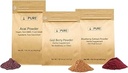Berry Powder Bundle, (各1磅) Acai Powder, Goji Berry Powder, 蓝莓粉, 草药补充剂