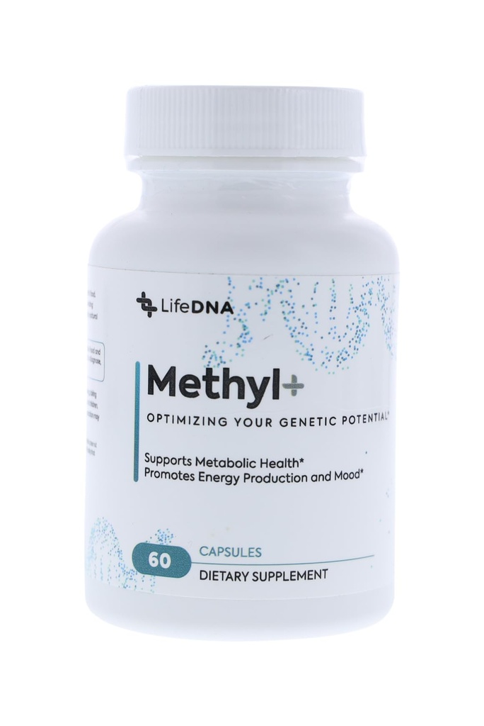 LifeDNA 甲基+ 甲基folate - 含有 TMG 优化的Homosteine、脑、心血管和神经递质支持的甲基Folate 多种维生素复合物