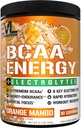 EVL BCAAs 氨基酸粉 - 氨基酸粉 - 氨基酸粉 - 氨基酸的能量前置工作粉 - 耐力 耐力 - 将工作后恢复水分还原 饮用6个关键电解质 - 橙芒果