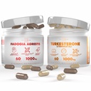 Turkesterone & Tongkat Ali Lean 肌肉生长与恢复 + Fadogia Agrestis 肌肉堆积 运动性能与肌肉质量(60 Capsules)
