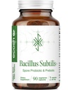Bacillus Subtilis Spore Probiotic – 具有平衡Belly的预生素的高概率草原 – 每日Gut健康与微生物物质支持家庭 – 6亿 CMU / 日 – 90 蔬菜卡普尔