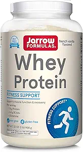 贾罗公式 Whey蛋白与18g of Protein,3.8g of BCAAs, & Glutamine,肌肉功能和恢复支持的饮食补充,32oz Vanilla Flavored Powder,约36天供应,包6