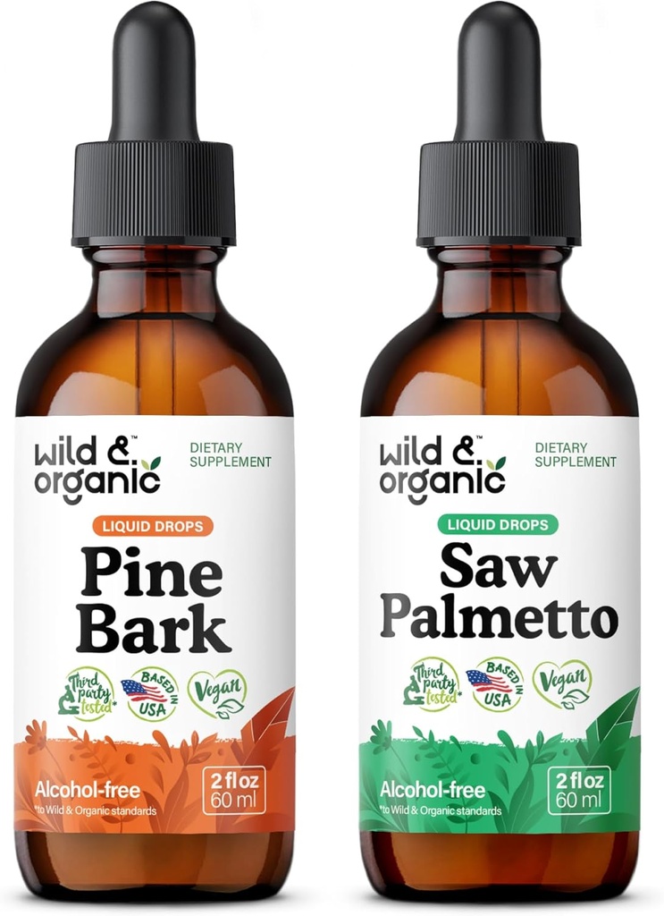 野生和有机松木条叮当 2 fl oz & Saw Palmetto 叮当 2 fl oz