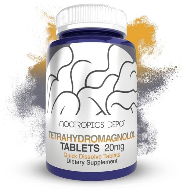 Nootropics Depot Tetrahydromagnolol Quick Dissolve Tablets | 20mg | Magnolia officinalis | Healthy Inflammation Response, Mood, & Gastrointestinal Support | 60 Count