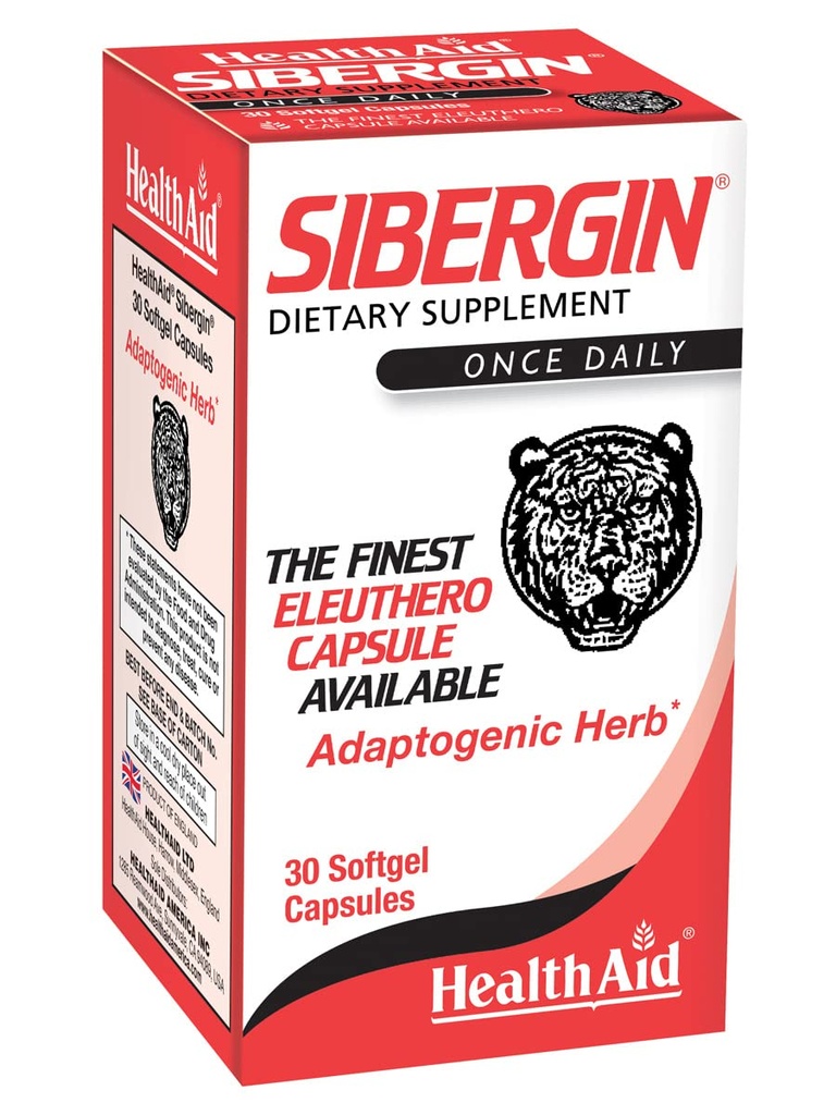 Sibergin, Siberian Eleuthero, 30ct, Once Daily, Soft Gel Capsules 帮助战斗压力和法蒂格, 推动Stamina和耐力