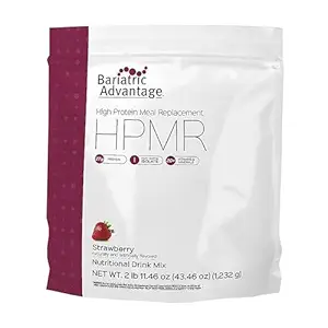 Bariatric Advanitage High Protein Meal Controduct 饮水混合剂、蛋白质粉 Whei 隔绝剂用于胃旁塞和Sleeve Gastrectomy 病人,27g 蛋白质,乳糖自由 - 草莓 - 28种服务