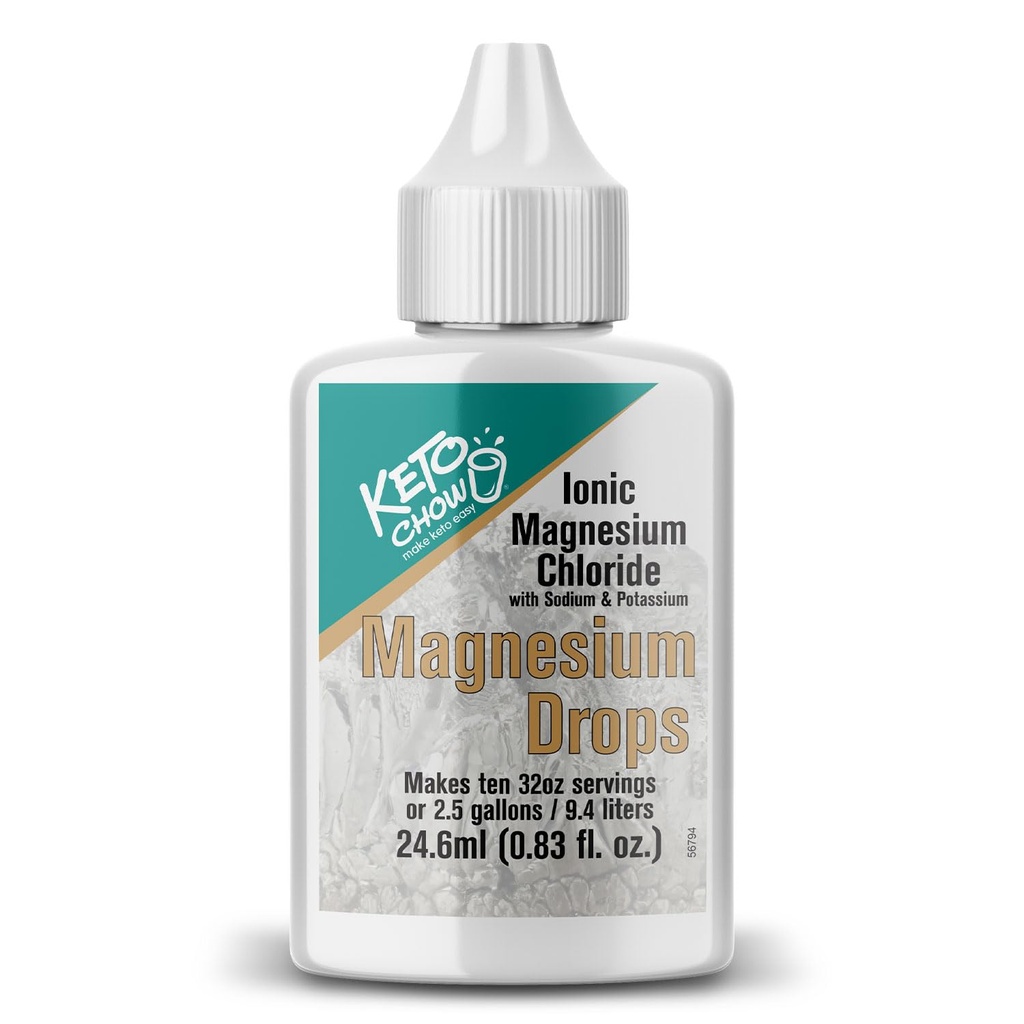 Keto Chow Ionic 镁氯化物补充剂 Drops QQ 提供镁, Eletrolytes & Trace Minerals 人体需要 QQ 来源于犹他州大盐湖 QQ 上Go容器 24ml Pocket Flask