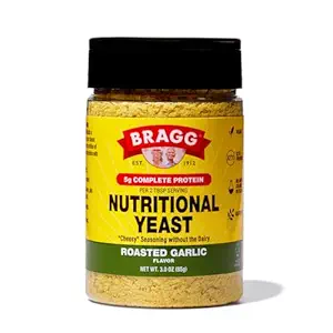 Bragg 营养 酵母烤蒜季 - 3 oz - 奶油 - 免费 Parmesan 奶酪代用品 - 适合沙拉、面条、爆米花和更多