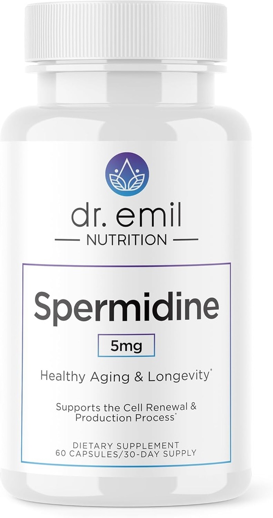(原始内容存档于2019-09-21) (英语). DR. EMIL营养 男子和女子 Spermidine 5mg 补充 \\ 老龄化 补充 \ 纯 Spermidine 3HCL & Thiamin 20mg \ 60 Capsules + 30天供应 ).