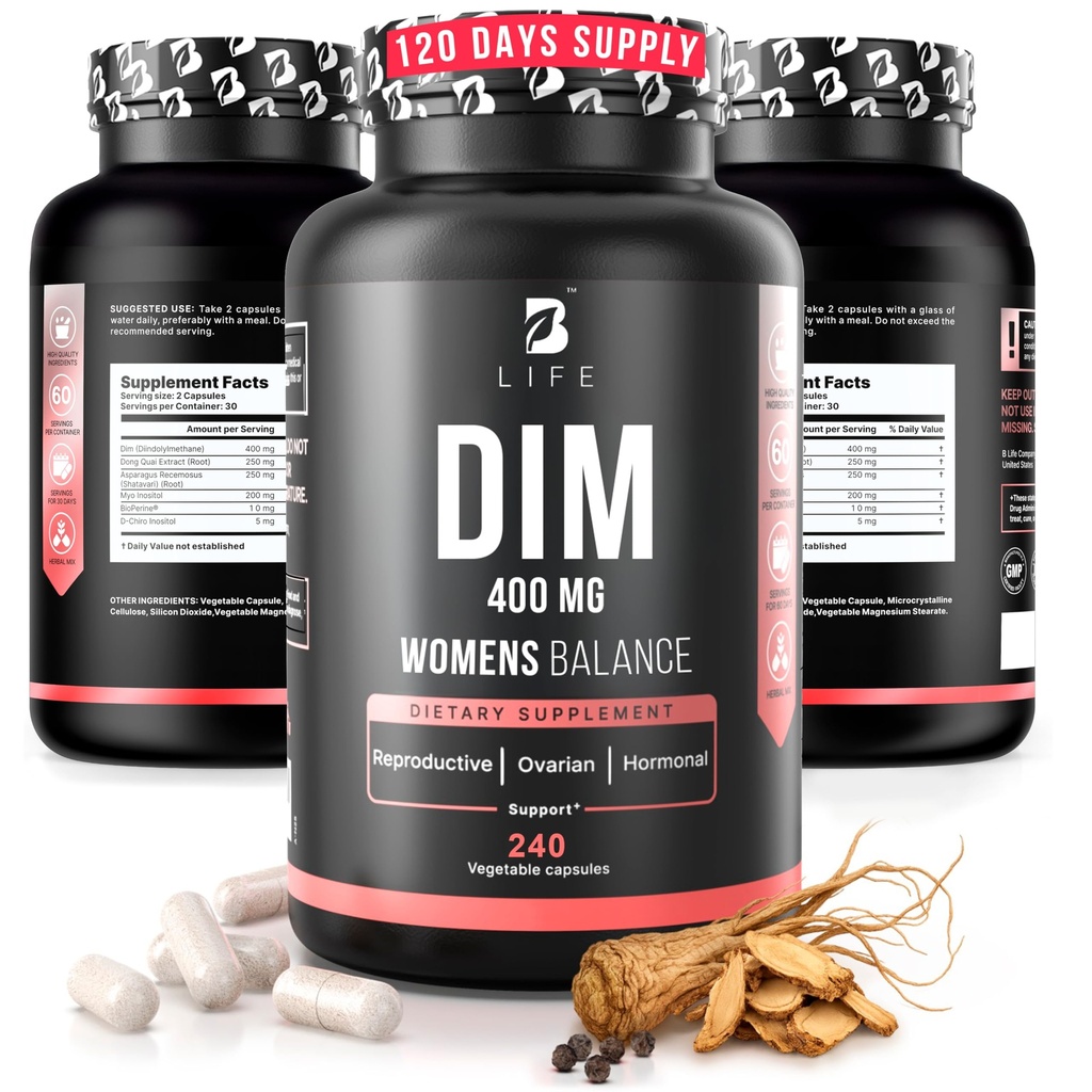 DIM 配有 Myo & D-Chiro Inositol, Dong Quai - PCOS 配辅 – Hormone 配辅 女性配辅 – 生育配辅 – Inositol 配辅 240 Caps
