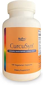 BioPure CurcuSyn – Curcumin Curcumin 增殖图尔美,姜,黑辣椒,和葡萄,支持微生物平衡,胃肠,免疫,肝功能,和整体健康 – 100 Capsules