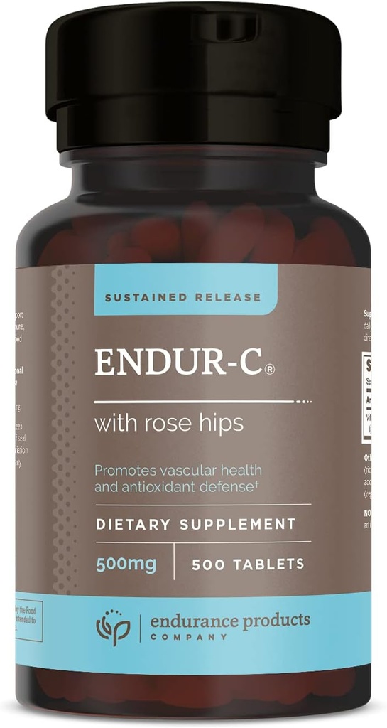 配有 Rose Hips 的 ENDUR- C 持续释放维生素 C 500mg 500 Tabs