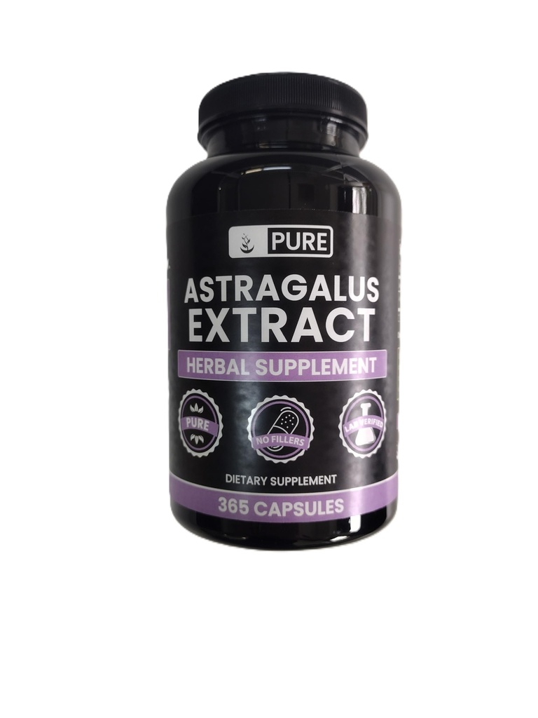 纯原始成份 Astragalus (365 capsules) 无镁或水稻充料器, 永远纯净, 实验室验证