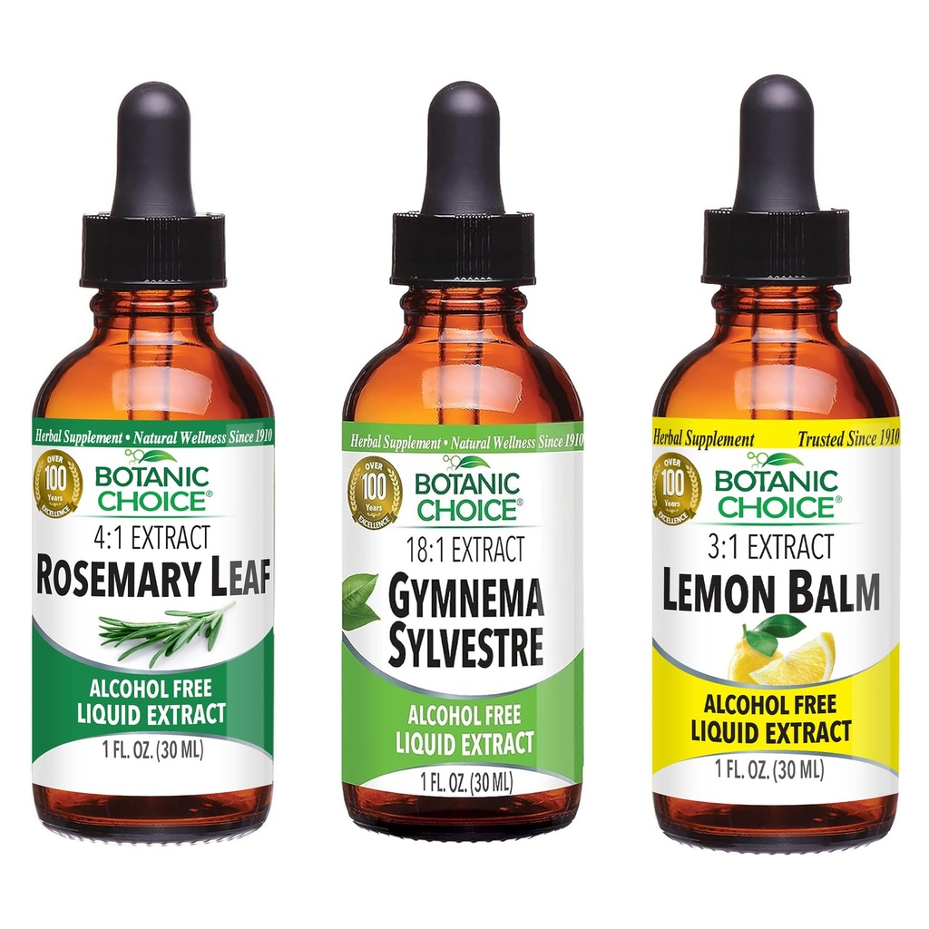 植物选择 Lemon Balm, Rosemary Leaf, & Gymnema Sylvestre 提取包 – 平衡睡眠的每日整体健康包, Immune System Boost, 更好的聚焦, 和改善福祉(1 f. Oz.