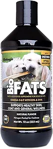 BiologicVET BioFATS - 含有Omegas 3, 6 & 9 - 与EPA, DHA & ALA - 用于狗和猫 - 皮肤和联合健康支持 - 包括鱼, Flaxseed & 橄榄油 - 12 f. oz.