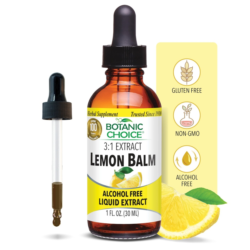 植物选择 Lemon Balm 液体提取, 无酒精, Gluten 自由传统支持 Tranquality - Fast 代理 1 Fluid Oz