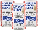 Yerba Prima Psyllium Husk, 12 Ounce (Pack of 3) - Whole Husk Fiber Supplement for Regularity, Colon Cleansing, Natural Support for Gut Health, Non GMO, Gluten Free, Vegan, No Sweeteners