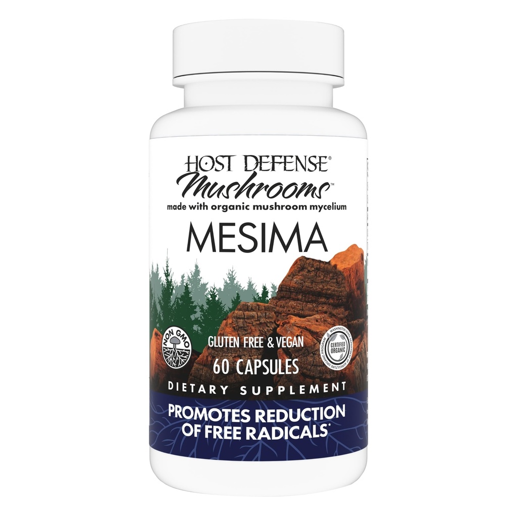 主机Defense Mesima Capsules - 草药抗氧化剂活动与免疫系统支持补编 - 支持平衡免疫反应的蘑菇补充用品 - 60 Capsules (30名服务员)*