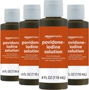 Basics 急救抗化剂,10% Povidone碘溶液,4 Fluid Ounces, 4-Pack(原索里莫)