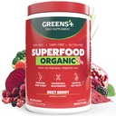 Greens+有机红衣超级食品粉,抗氧化剂,多酚,晨踢混合剂,能量,生命力波斯特,营养,活力健康,Vegan Soy/Dairy/Gluten Free(8.46oz)