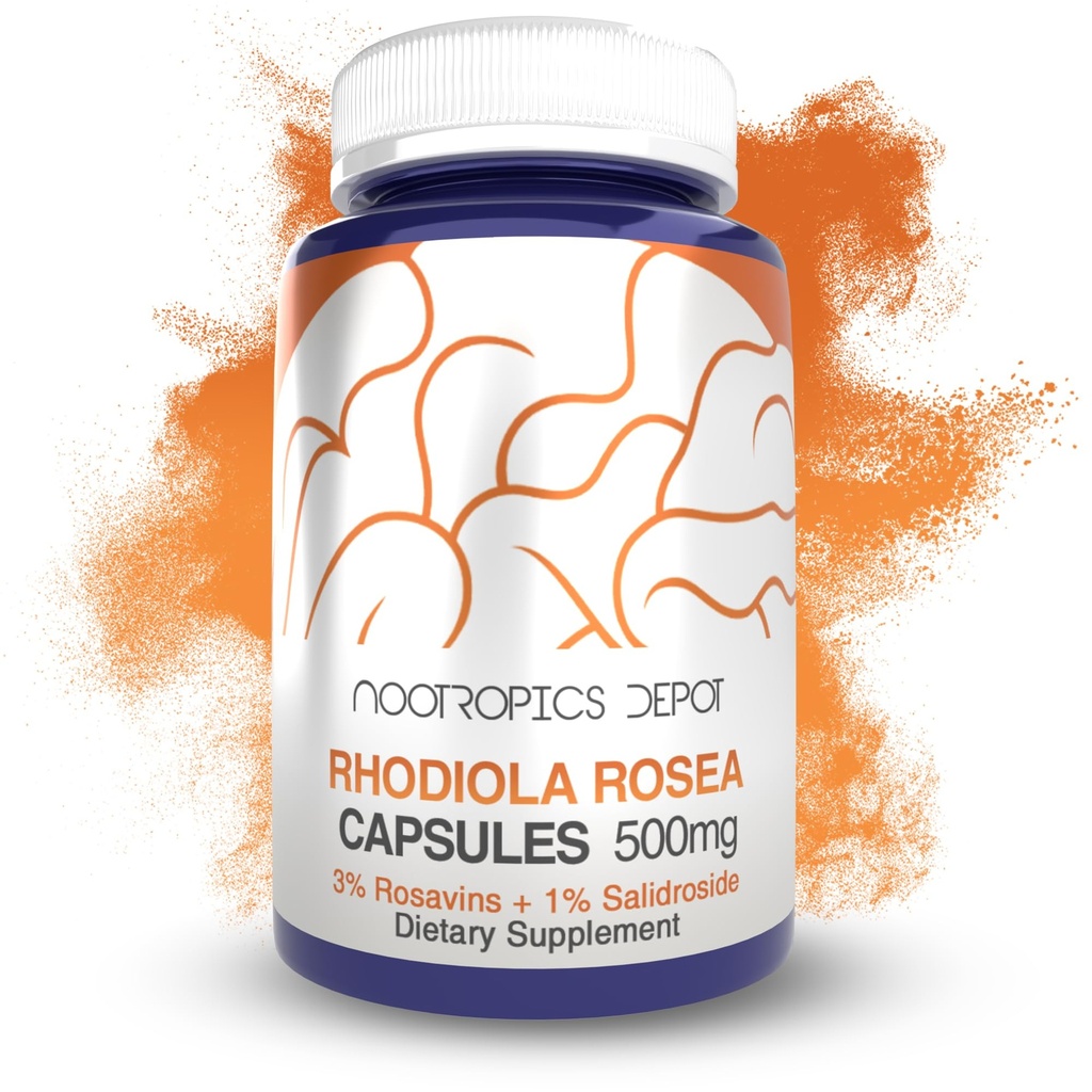 (原始内容存档于2019-09-25). Nootropoctics Depot Rhodiola Rosea Capsules | 500mg | 3% Rosavins | 120 Counter | 适配体 Herb | Ayurvedic 补编