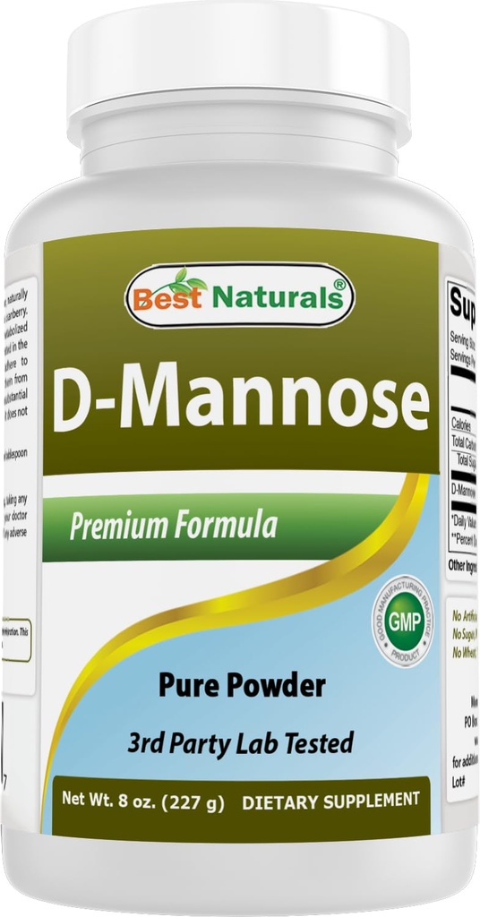 最佳自然 D-Mannose 纯粉剂 - 尿道切除器补充剂 - 8 OZ