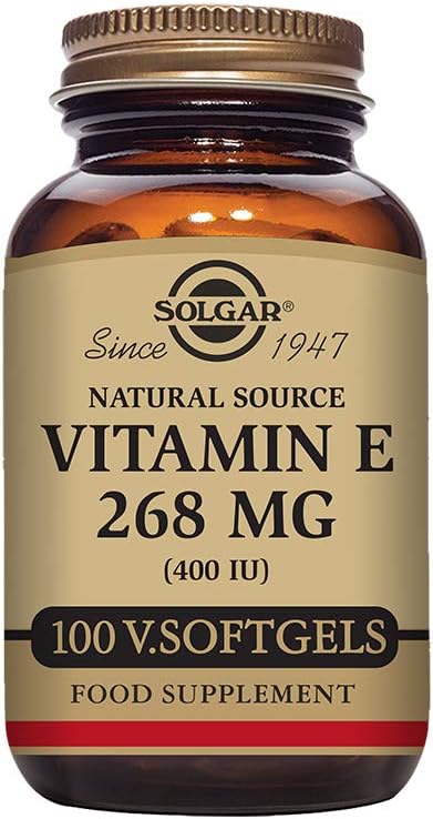 Solgar维生素E 268 mg(400 IU),100 Vegetarian Softgels - 天然抗氧化剂,皮肤和免疫系统支持 - 自然来源的维生素E - 非GMO,Vegen,Gluten Free,乳品自由 - 100 services