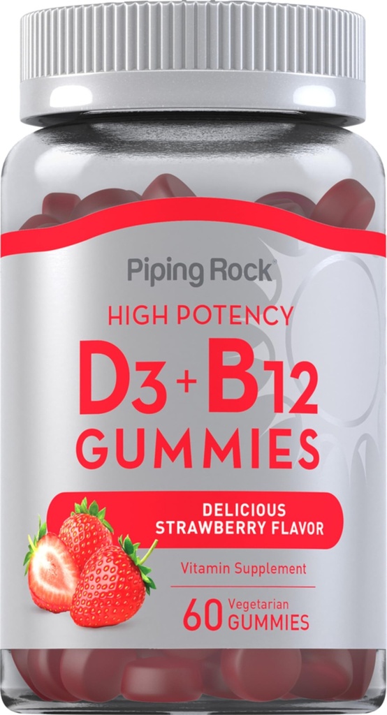 (原始内容存档于2017-09-21). Piping Rock Vitamin D3 and B12 Gummys | 60 Counter |60 Constitute |60 Constitution |60 Constitution  Women60 Constitution |60 Constitution  Women60 Constitution of entention | | 草莓 Flavor | Vegetarian, Non-GMO, Gluten Free