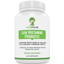 VitaMonk 低组织胺 Probiotics 对抗组织胺 不容忍和支持平衡的脂肪健康 - 组织胺 免费组织胺 寻求通过组织胺控制改善健康的人 - 60 Capsules