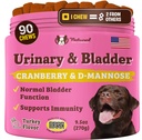 天然犬类公司 Urinary & Bladder 补充狗类 – Cranberry & D-Mannose Soft Chews with Marshmallow root & Astragalus – 支持 Urinary Tract 健康, Bladder 函数和正常尿液流
