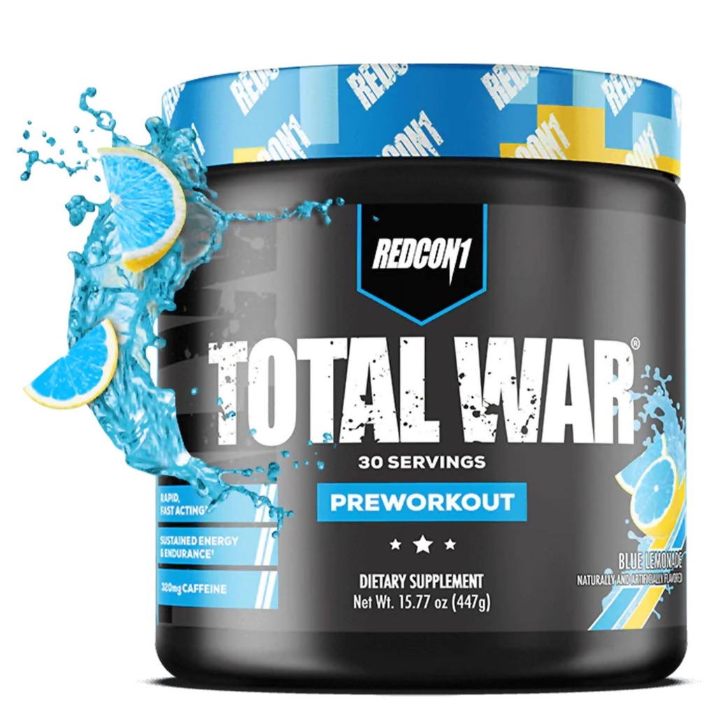REDCON1 总战前工作 - Beta Alanine + Citrulline Malate Keto 男女友好前工作 320mg的咖啡因 - 快速代理 - 蓝色柠檬水(30架)