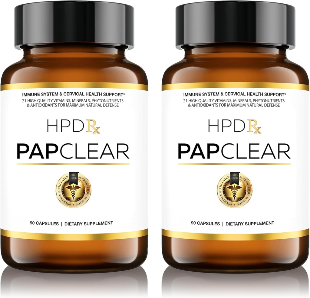 PAPCLEAR Physician 已制定所有天然免疫支持补充 高级免疫促进器 21 维生素和营养剂 有机吸附蘑菇和淋巴 90 Capsules |包 2