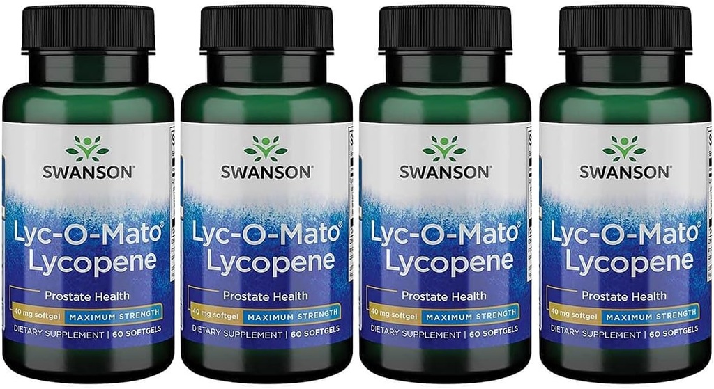 Swanson 超级史特朗格斯 LYC-O-马托 Lycopene 40 毫克 60 Sgels (4 Pack)