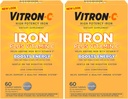 Vitron-c 高能铁辅助板 60 Ct (Pack of 2)