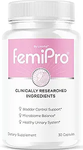 LIVORKA FemiPro Bladder控制药 - 原FemiPro Capsules, Femi Pro Bladder控制支助补编,全面健康与健康审查Probitic FemiPro药,30 Capsules,1个月