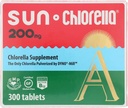 SUN CHLORELLA - 氯乙烯补充剂、富含维生素和维冈友好药片(200毫克-300厘米)