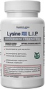 高级实验室 Lysine Imune Plus Lip,临床证明 Lip健康与支持,L-Lysine Bond to HCI 优化稳定性和快速结果吸收,与零有害添加剂生物活性