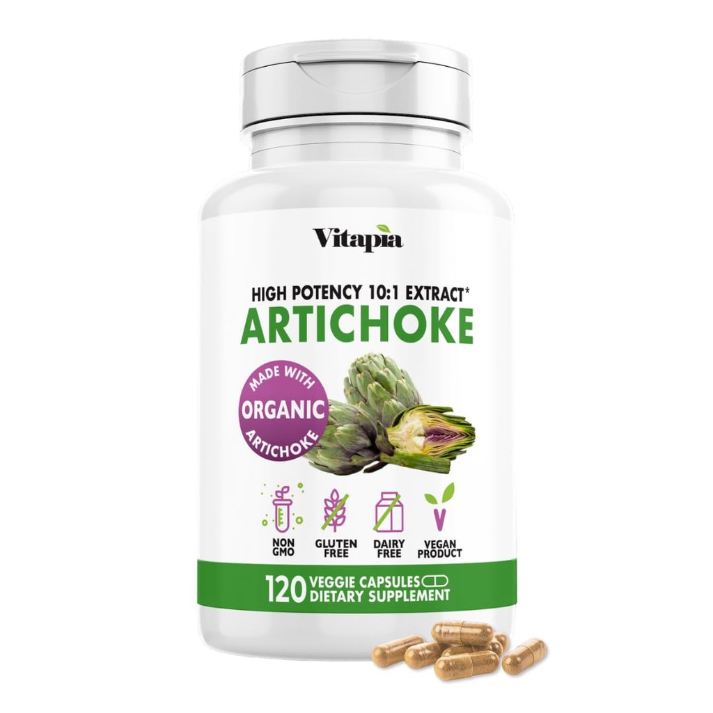维塔皮亚有机阿尔蒂科克提取剂补充剂 - Liver Cleanse Detox & 维修, Liver Health, Digestion, Antioxidant Supports - 120 Vegan Capsules, 非转基因生物, Gluten Free