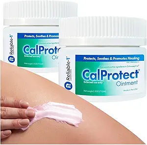 CalProtect Anti-Rash Moisturing Ointment (2-Pack, 2.5oz, Jars) 可靠-1实验室 成人糖尿病-皮肤障碍修复和救济男女