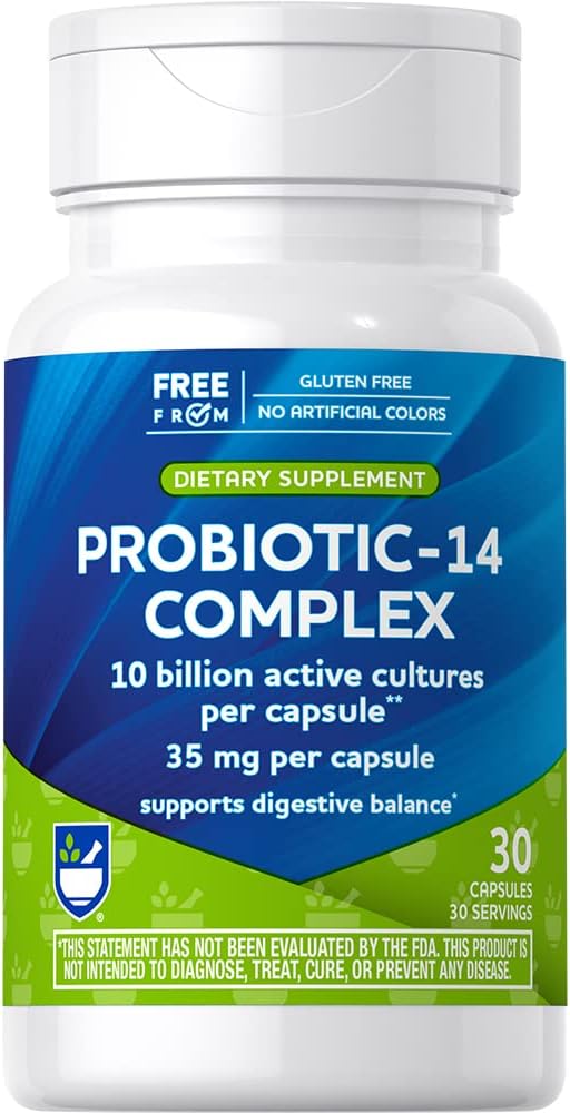 Rite Aid Probiotic 14 综合体 10亿-30亿计,恢复良好细菌、科隆健康、每日科隆健康