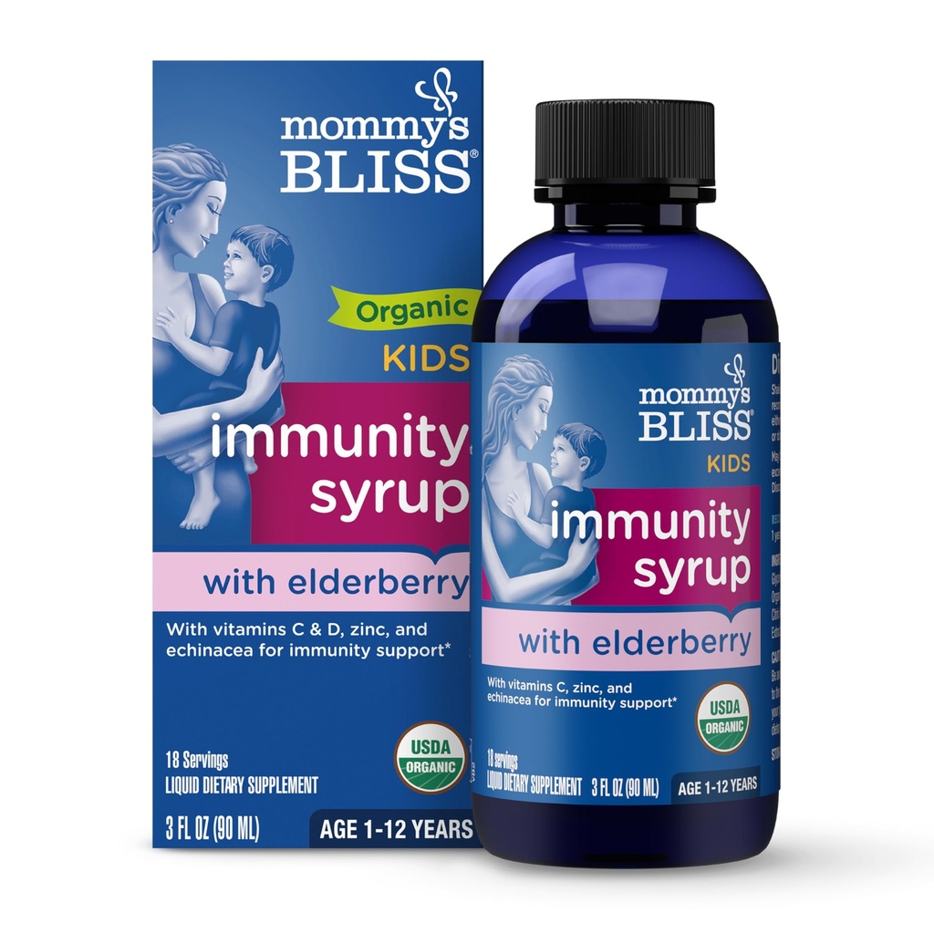 母亲的Bliss 有机树莓糖浆和免痛药,