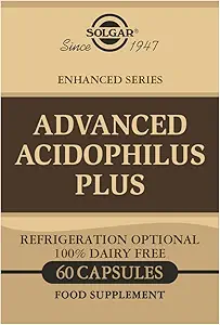 Solgar Advanced Acidophilus Plus, 60个蔬菜瓶子草 - 支持健康肠道植物 - 5亿个微生物 人均服务 - Gluten & 乳品免费 - 蔬菜 - 60个服务