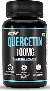 Quercetin 100mg Capsules - 标准化为95% → 高纯度和生物可用性补充 → 天然生物氟化物和强抗氧化剂(90 Capsules)