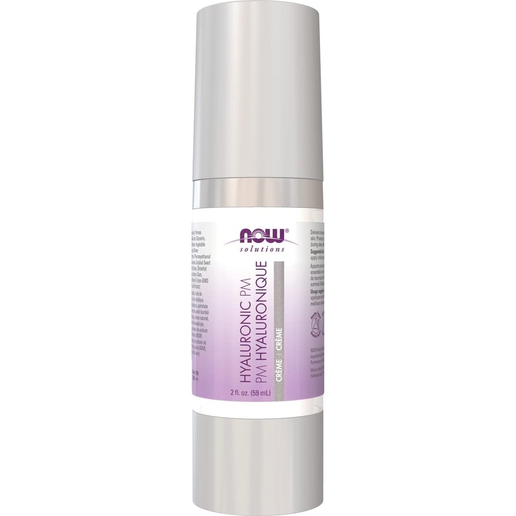 现在食品解决方案,Hyaluronic Acid PM Creme, 2 fl oz(59毫升)