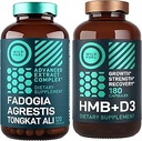 HMB 配有 VIT D3 和 Fadogia Agrestis 复合肌肉动力与恢复包的补编