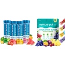 Venture Pal 糖无电解质 Powder Packets & Chewable Fast-Melt 电解质板 跑步自行车运动营养运动电解质...