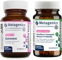 Metagenics HerWellness Estrovera (30 Tablets) & UltraFlora Complete Women's Probiotic (30 Capsules) - Hormone-Free Menopause Support - Aids Digestive Health